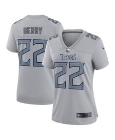 Женская футболка derrick henry grey tennessee titans atmosphere fashion game jersey Nike, серый