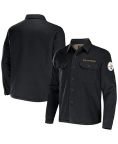Мужская коллекция nfl x darius rucker by black pittsburgh steelers холщовая куртка-рубашка на пуговицах Fanatics, черный