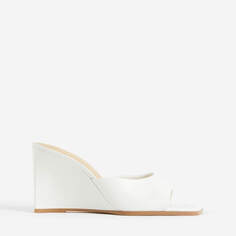 Мюли H&amp;M Wedge-heeled, белый H&M