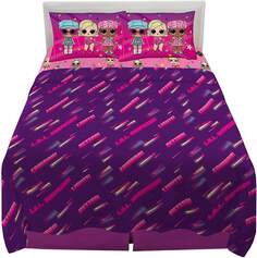 Комплект постельного белья Franco Kids, 4 предмета, розовый/фиолетовый