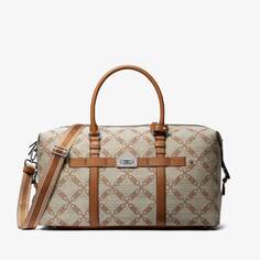 Сумка Michael Kors Henry Empire Logo Jacquard Duffel, коричневый/светло-коричневый