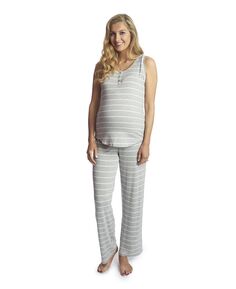 Женский пижамный комплект joy tank &amp; pants для беременных и кормящих мам Everly Grey, мульти