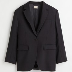 Блейзер H&amp;M One-button Wool, черный H&M