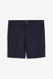 Шорты H&amp;M Regular Fit Chino, тёмно-синий H&M