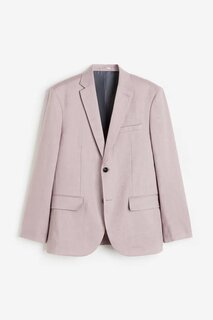 Пиджак H&amp;M Slim Fit Linen, розовый H&M