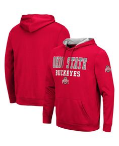 Мужская толстовка с капюшоном scarlet ohio state buckeyes sunrise pullover Colosseum