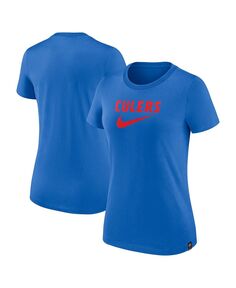Женская синяя футболка barcelona swoosh Nike, синий