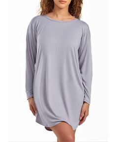 Женская модальная рубашка или платье для сна jewel в ультрамягком и уютном лаунж-стиле iCollection, светло-серый