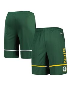 Мужские шорты для тренинга green green bay packers combine authentic rusher New Era, зеленый