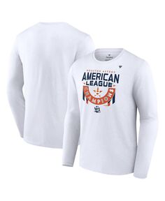 Мужская фирменная белая футболка с длинным рукавом houston astros 2022 american league champions locker room Fanatics, белый