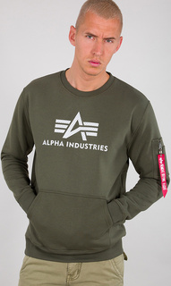 Толстовка Alpha Industries 3D Logo, оливковый