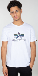 Футболка Alpha Industries Basic Rainbow Ref, белая