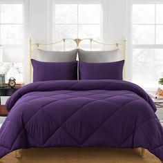 Комплект двуспального постельного белья из 3 предметов Decroom Twin, фиолетовый