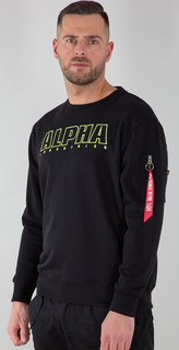 Пуловер Alpha Industries Alpha Embroidery, черный