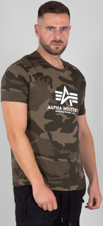 Футболка Alpha Industries Basic Camo, оливковая