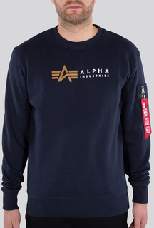 Пуловер Alpha Industries Label, синий