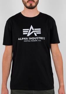 Футболка Alpha Industries Basic Reflective Print, черная
