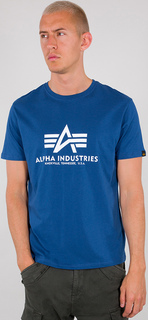 Футболка Alpha Industries Basic, сине-белая