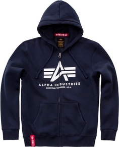 Балахон Alpha Industries Basic ZIP, темно-синий