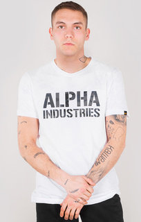 Футболка Alpha Industries Camo Print, белая