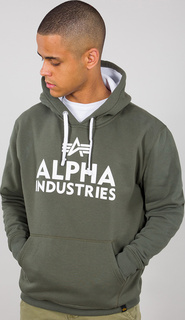 Толстовка Alpha Industries Foam Print мужская, оливковая