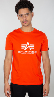 Футболка Alpha Industries Basic, темно-оранжевая