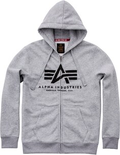 Балахон Alpha Industries Basic ZIP, серый