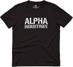 Футболка Alpha Industries Camo Print, черно-белая