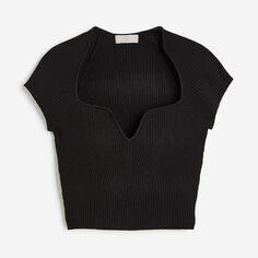 Топ H&amp;M Rib-knit, чёрный H&M