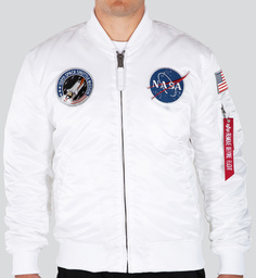 Куртка Alpha Industries MA-1 VF NASA LP, белая