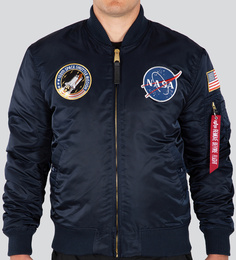 Куртка Alpha Industries MA-1 VF NASA LP, синяя