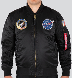 Куртка Alpha Industries MA-1 VF NASA LP, черная