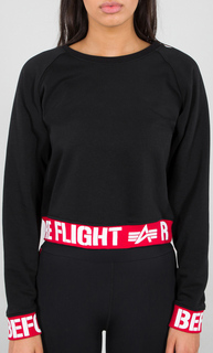 Пуловер Alpha Industries RBF Cropped женский, черный
