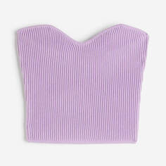 Топ H&amp;M Rib-knit Tube, светло-фиолетовый H&M