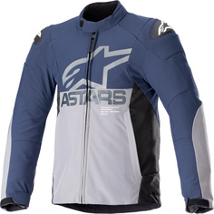 Водонепроницаемая мотоциклетная текстильная куртка Alpinestars SMX, темно-синий/серый