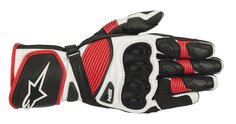 Мотоциклетные кожаные перчатки Alpinestars SP-1 v2, черный/белый/красный