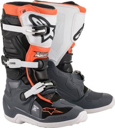 Ботинки для мотокросса Alpinestars Tech 7S Youth, серый/белый/оранжевый