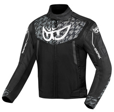 Мотоциклетная текстильная куртка Berik Camo Street водонепроницаемая, черный/белый