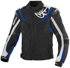Мотоциклетная текстильная куртка Berik Endurance водонепроницаемая, черный/белый/синий