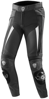 Мотоциклетные кожаные брюки Arlen Ness Sugello, черный/белый