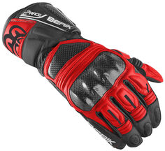 Мотоциклетные перчатки Berik Namib Pro с усиленной боковиной, черный/красный