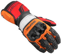 Мотоциклетные перчатки Berik Track Pro с регулируемыми запястьями, черный/оранжевый