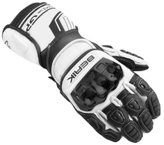 Мотоциклетные перчатки Berik Track Pro с регулируемыми запястьями, белый/черный