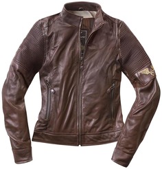 Женская мотоциклетная кожаная куртка Black-Cafe London Amol с логотипом, коричневый