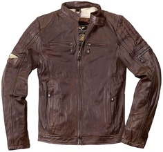 Мотоциклетная кожаная куртка Black-Cafe London Schiras с логотипом, коричневый