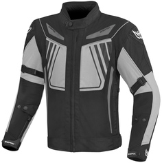 Мотоциклетная текстильная куртка Berik Nardo Evo водонепроницаемая, черный/серый