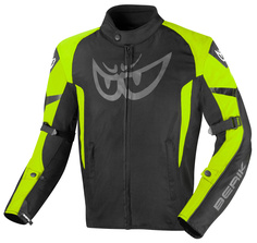Мотоциклетная текстильная куртка Berik Tourer Evo водонепроницаемая, черный/желтый