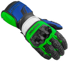 Мотоциклетные перчатки Berik Track Pro с регулируемыми запястьями, черный/зеленый