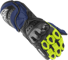 Мотоциклетные перчатки Berik TX-1 с предварительно изогнутым палецем, черный/синий