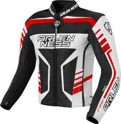 Мотоциклетная кожаная куртка Arlen Ness Rapida 2, черный/белый/красный